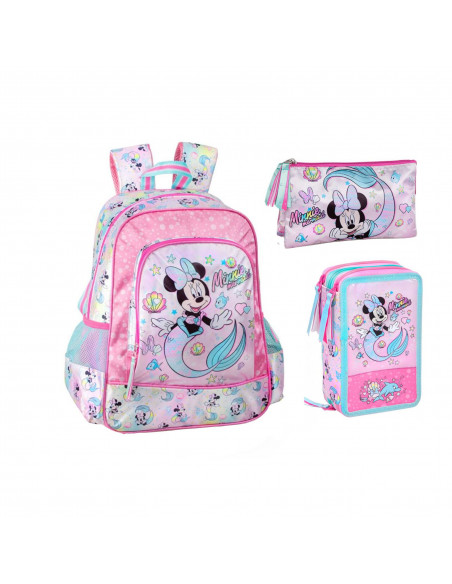 Set scoala Minnie 2 - Ghiozdan, penar echipat, penar