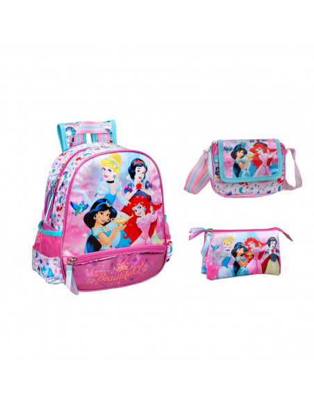 Set scoala Princess - Ghiozdan, Geanta, Penar