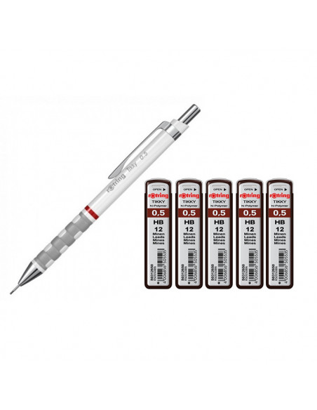 Set Creion mecanic Rotring Tikky 0.5 mm + 5 Seturi rezerva 0.5