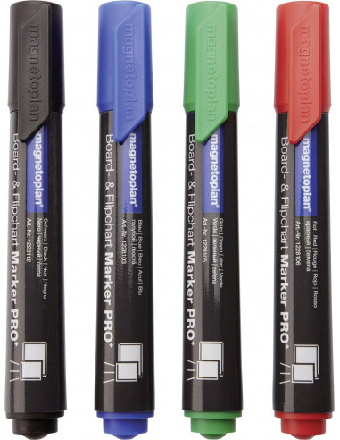 SET MARKERE WHITEBOARD / FLIPCHART MAGNETOPLAN, 4 CULORI /