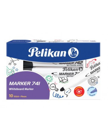 817974,Markere Pelikan Whiteboard 741 Negru