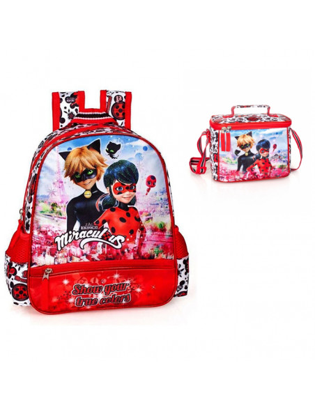 Set gradinita Lady bug Miraculous - Ghiozdan gradinita + Geanta frigorifica Set gradinita Lady bug Miraculous - Ghiozdan gradinita + Geanta frigorifica