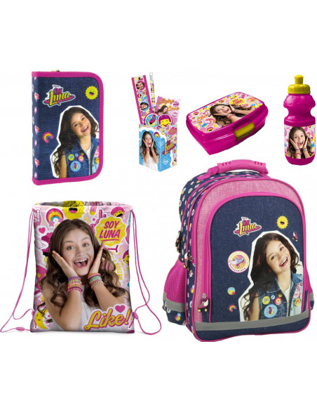 Set scoala Soy Luna - Ghiozdan, Penar, Suport Instrumente de