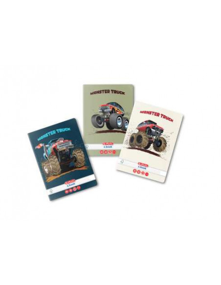 9487500,Caiet Herlitz A5 48 file dictando, Motiv Monster truck, 1 buc.
