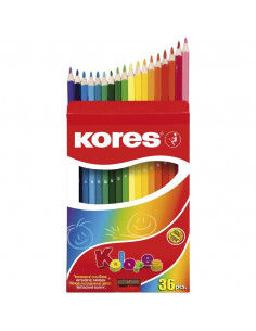 CREIOANE COLORATE 36 CULORI + ASCUTITOARE TRIUNGHIULARE 2