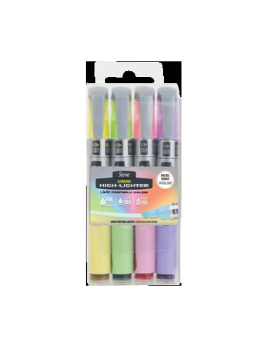 TEXTMARKER CERNEALA LICHIDA, CULORI PASTEL, SET 4