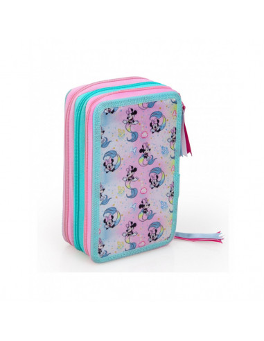 Penar echipat Minnie cu fermoar, 3 compartimente,31224