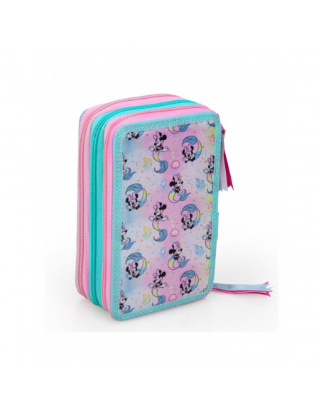 Penar echipat Minnie cu fermoar, 3 compartimente,31224