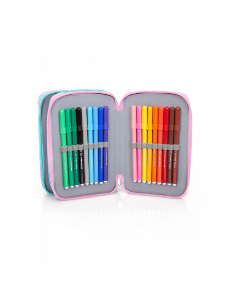Penar echipat Minnie cu fermoar, 3 compartimente,31224
