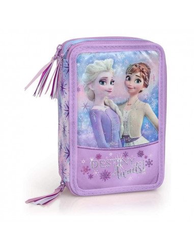 Penar echipat Frozen cu fermoar, 3 compartimente,54124