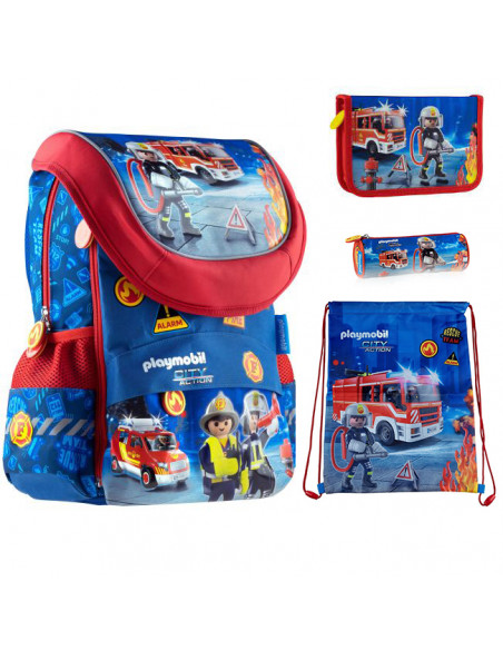 Set scoala Playmobil Pompieri - Ghiozdan scoala, Penar