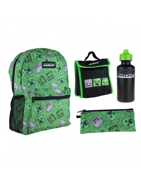 Set scoala Minecraft - Ghiozdan scoala, Geanta termica pentru