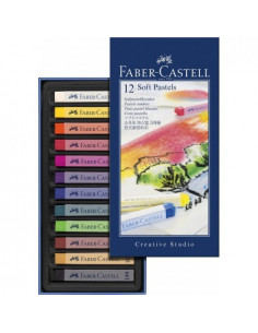 Creioane Colorate Faber-Castell Pastel Soft, 12 culori