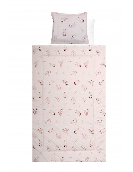 Set lenjerie pat 4 piese, bumbac ranforce, Beige