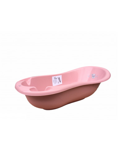Cada de baie 100 cm cu dop cu covor antiderapant, Bear Dark