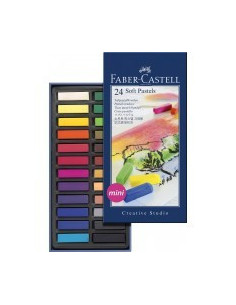 FC128224,Creioane Colorate Faber-Castell Pastel Soft Mini, 24 culori