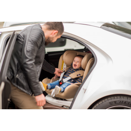 Scaun auto LUSSO SPS Isofix, Beige&Black,10071112017