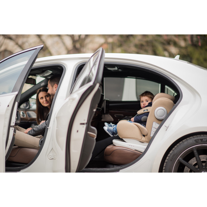 Scaun auto LUSSO SPS Isofix, Beige&Black,10071112017