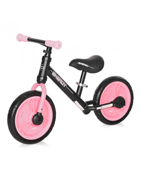 Bicicleta Energy, cu pedale si roti ajutatoare, Black &