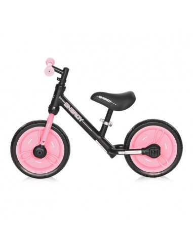 Bicicleta Energy, cu pedale si roti ajutatoare, Black &