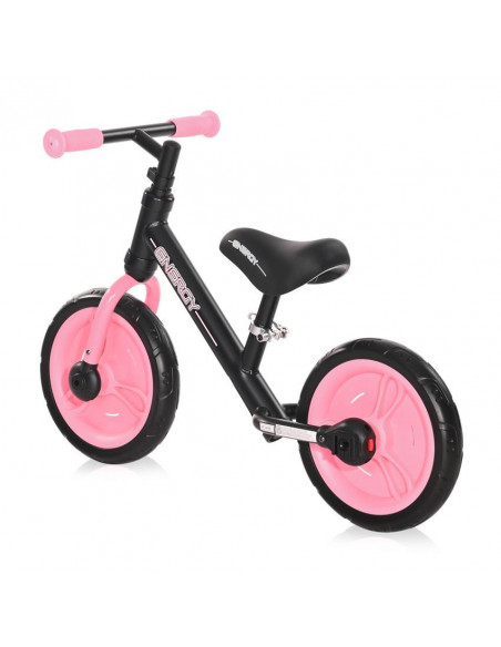 Bicicleta Energy, cu pedale si roti ajutatoare, Black &