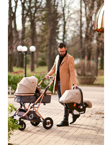 Carucior Set Sena, cos auto inclus, cadru aluminiu, pliere