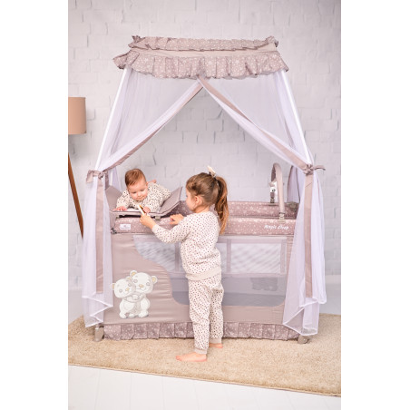 Patut pliabil stil baldachin Magic Sleep, cu accesorii, String