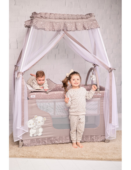Patut pliabil stil baldachin Magic Sleep, cu accesorii, String