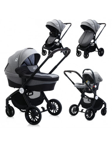 Carucior Set 3 in 1, Ramona, Steel Grey,10021682184