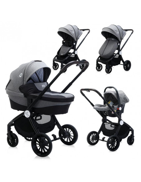 Carucior Set 3 in 1, Ramona, Steel Grey,10021682184