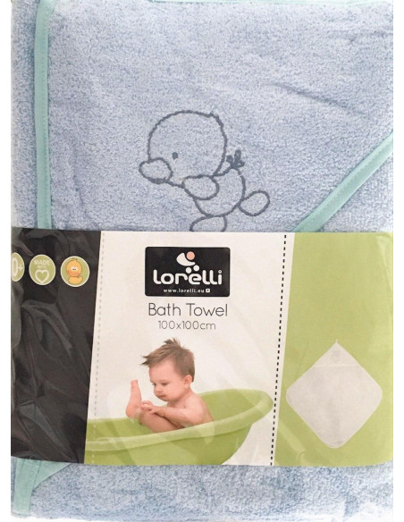 Prosop bebe cu gluga, 100x100 cm, Blue, Blue,20810400004