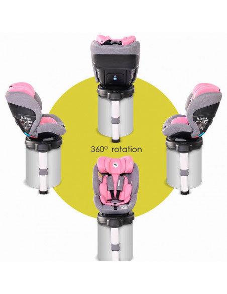 Scaun auto, Proxima, I-Size, Isofix, rotativ, 40-105 cm, Pink & Scaun auto, Proxima, I-Size, Isofix, rotativ, 40-105 cm, Pink &