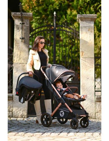 Carucior Set, Storm, pana la 22 kg, cos auto inclus, cadru