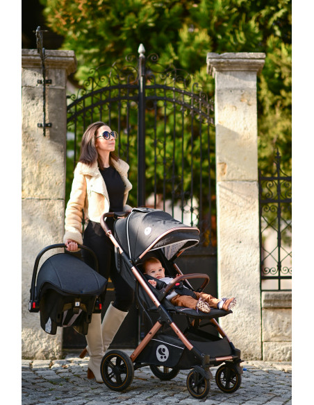 Carucior Set, Storm, pana la 22 kg, cos auto inclus, cadru
