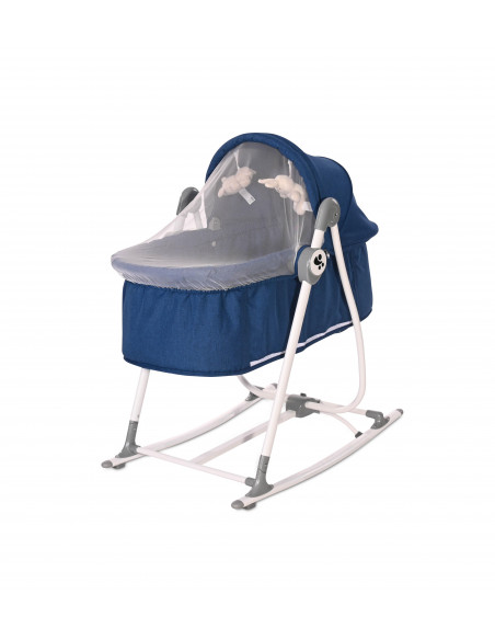 Patut leagan pentru nou nascut 2 in 1 Alicante, Blue,10080490004 Patut leagan pentru nou nascut 2 in 1 Alicante, Blue,10080490004