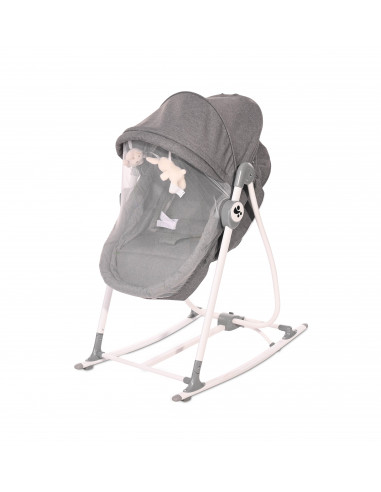 Patut leagan pentru nou nascut 2 in 1 Alicante, Grey,10080490003 Patut leagan pentru nou nascut 2 in 1 Alicante, Grey,10080490003