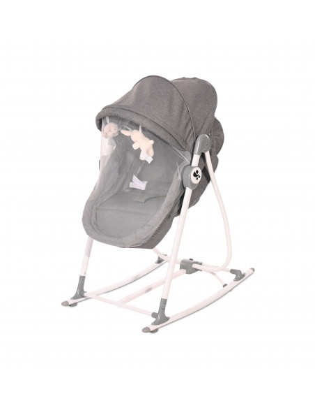 Patut leagan pentru nou nascut 2 in 1 Alicante, Grey,10080490003 Patut leagan pentru nou nascut 2 in 1 Alicante, Grey,10080490003