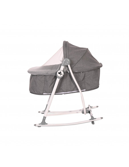 Patut leagan pentru nou nascut 2 in 1 Alicante, Grey,10080490003 Patut leagan pentru nou nascut 2 in 1 Alicante, Grey,10080490003