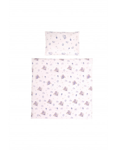 Set lenjerie pat 5 piese, bumbac ranforce, Eva, Blue