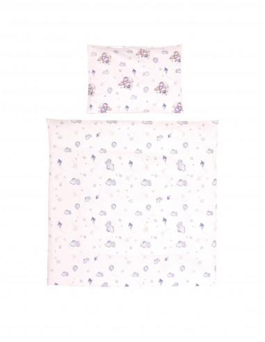 Set lenjerie pat 5 piese, bumbac ranforce, Eva, Blue
