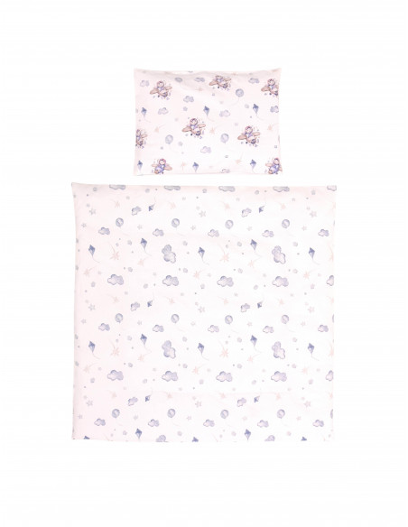Set lenjerie pat 5 piese, bumbac ranforce, Eva, Blue