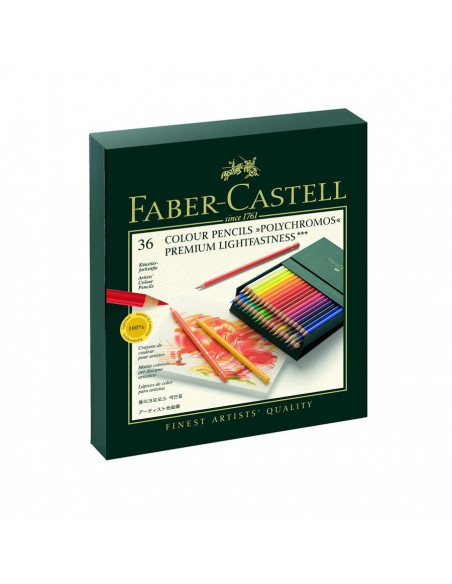 FC110038,Creioane Colorate Faber-Castell Polychromos, 36 Culori, Cutie Studio. FC110038,Creioane Colorate Faber-Castell Polychromos, 36 Culori, Cutie Studio.