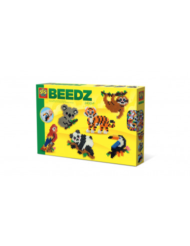 SES Creative Set margele - Animalute din jungla,S06303