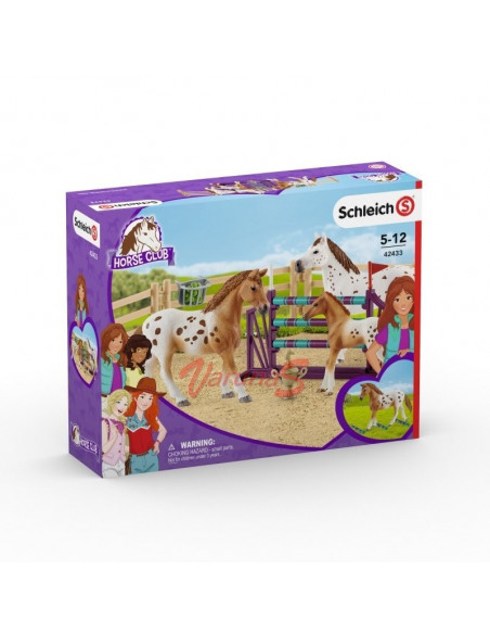Schleich Set Training Turneu si cal Appaloosa,SL42433