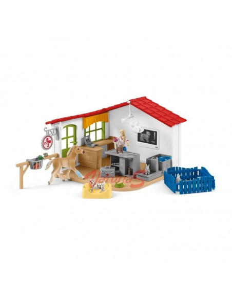 SCHLEICH Cabinet veterinar cu animale de casa,SL42502