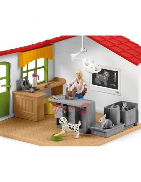 SCHLEICH Cabinet veterinar cu animale de casa,SL42502