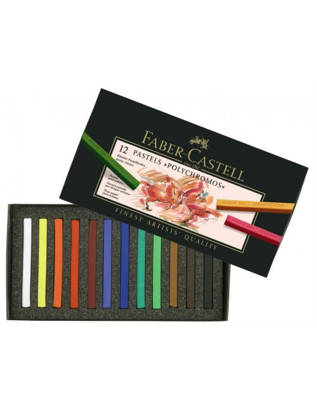 FC128512,Creioane Pastel Faber-Castell Polychromos, 12 Culori