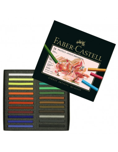 FC128524,Creioane Pastel Faber-Castell Polychromos, 24 Culori