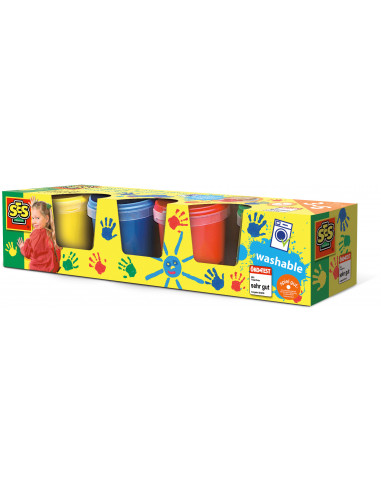 Set de patru culori pentru pictura cu degete 4x150ml SES,S00305