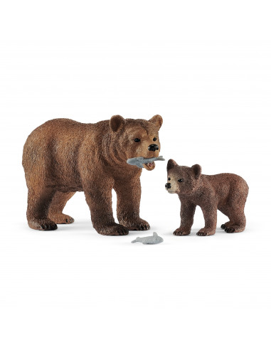 Schleich Ursoaica Grizzly cu pui,SL42473